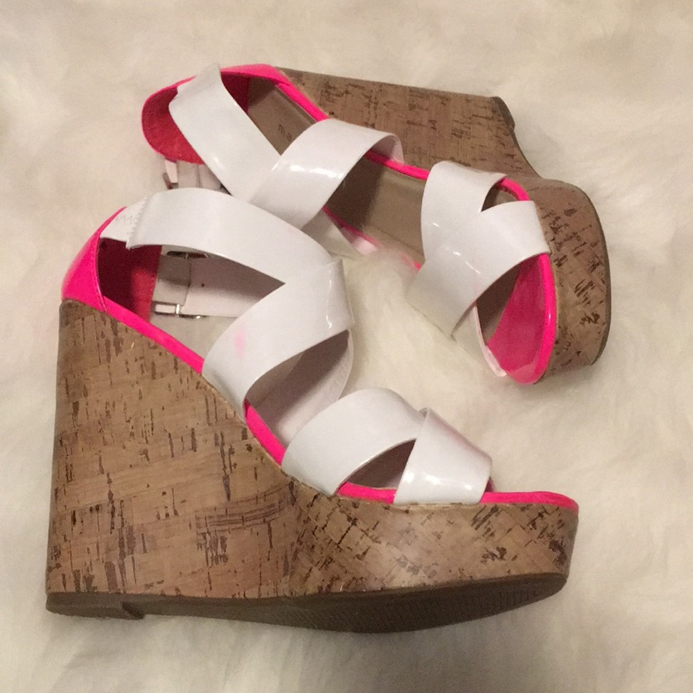 Madden Girl 9 1/2 women’s white wedge sandal